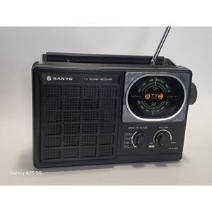 Sanyo "TV Sound Receiver" RP 8330 Portable am/fm TV Stereo Radio Vintage 1970s